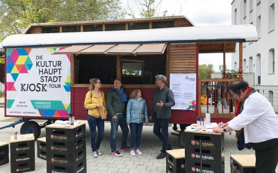 Kultur-Kioskwagen in Hainholz vor dem Kulturtreff